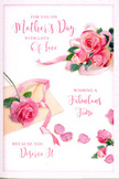 This Mother's Day card looks like a moment of stillness and affection preserved in soft pinks and whites, much like the calm you find turning off from Aldgate's busy streets into a quiet side road. At the centre, a generous arrangement of pink roses spills gently across the card, their blossoms fully unfurled, showcasing layers of velvety petals that deepen in colour as they spiral inward. Each flower holds a blend of blush and rose tones, subtly highlighted as though catching diffused daylight from a nearby window. Around the main bouquet, individual petals and a few smaller roses are scattered thoughtfully, creating a relaxed, natural composition that suggests flowers laid down lovingly after returning home with a Mother's Day bouquet. A slender ribbon in a harmonious pastel pink threads through the arrangement, curling around the largest roses with an easy elegance reminiscent of the ribbons tied around hand-crafted bouquets prepared for local Aldgate deliveries. Nestled within this floral embrace is the greeting itself, written in graceful cursive script whose flowing strokes echo the gentle curves of petals and ribbon, lending the words a tangible sense of warmth and sincerity. The background remains clear and light, allowing the rich details of the roses to stand out while soft shadows provide quiet depth, making the blooms feel almost touchable. Altogether, the card exudes a soothing, loving atmosphere-perfect for pairing with fresh flowers to tell a mother, in both words and imagery, how deeply she is cherished and how much her everyday kindness means.